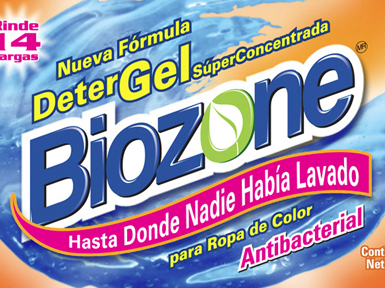 Etiqueta Biozone Detergel